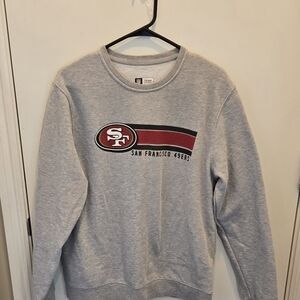 Team Apparel San Francisco 49ers Gray and Red Crewneck Sweater